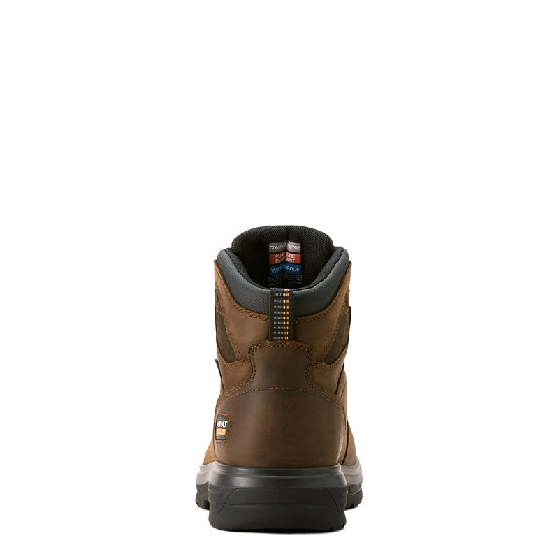 'Ariat' Men's Turbo 6" WP Carbon Toe Work Boot - Brown 5 'Ariat' Men's Turbo 6" WP Carbon Toe Work Boot - Brown - Image 5