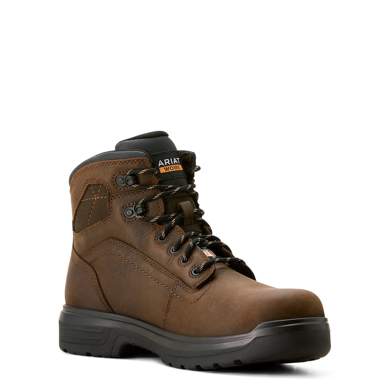 'Ariat' Men's Turbo 6" WP Carbon Toe Work Boot - Brown 3 'Ariat' Men's Turbo 6" WP Carbon Toe Work Boot - Brown - Image 3