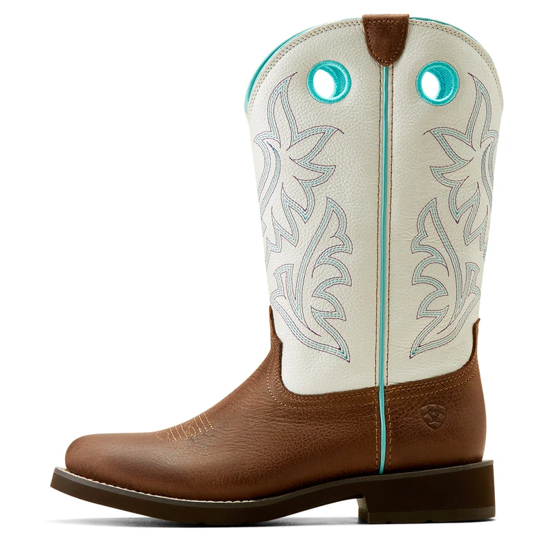 'Ariat' Women's 11" Elko Western Round Toe - Dark Cottage / White Icing 1 'Ariat' Women's 11" Elko Western Round Toe - Dark Cottage / White Icing