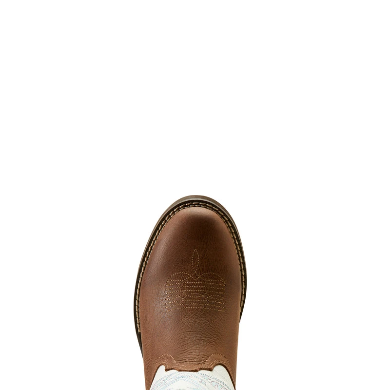 'Ariat' Women's 11" Elko Western Round Toe - Dark Cottage / White Icing 2 'Ariat' Women's 11" Elko Western Round Toe - Dark Cottage / White Icing - Image 2