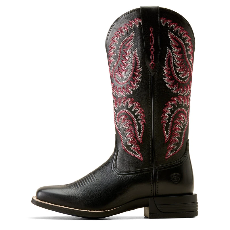 'Ariat' Women's 12" Cattle Caite Stretchfit Western Square Toe - Black Deertan / Madison Avenue 1 'Ariat' Women's 12" Cattle Caite Stretchfit Western Square Toe - Black Deertan / Madison Avenue