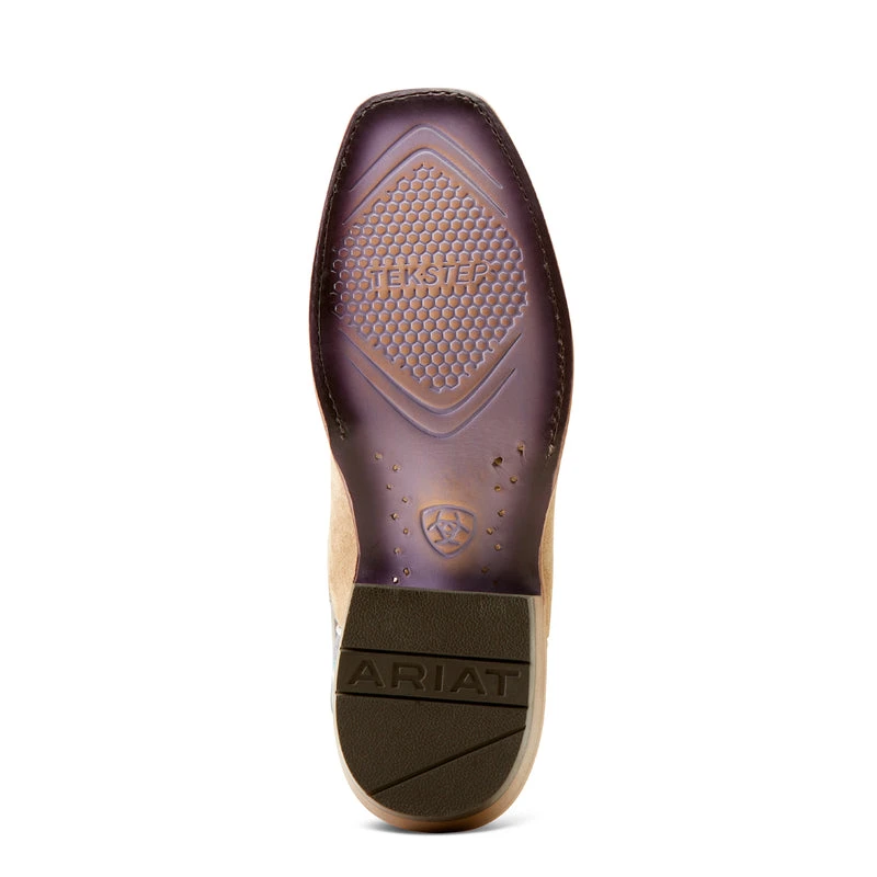 'Ariat' Women's 14" Futurity Fort Worth Western Narrow Cutter Toe - Truly Taupe / Lavender Fields 3 'Ariat' Women's 14" Futurity Fort Worth Western Narrow Cutter Toe - Truly Taupe / Lavender Fields - Image 3