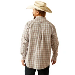 'Ariat' Men's Pro Series Grey Classic Button Down - Grey -Travs Outfitter Store S25 MNS WEST 10054650 back
