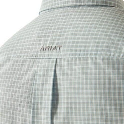 'Ariat' Men's Pro Series Glennie Short Sleeve - Turquoise -Travs Outfitter Store S25 MNS WEST 10054683 detail02