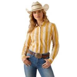 'Ariat' Women's Kirby Stretch Long Sleeve - Nugget