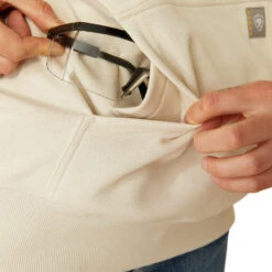 'Ariat' Women's Rebar Graphic Hoodie - Moonbeam -Travs Outfitter Store S25 WMS WORK 10055111 detail02