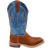 'Anderson Bean' Men's 13" Briar Mad Dog Western Boot - Brown / Blue