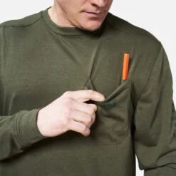 'Brunt' Men's Pocket T Shirt - Army Green Heather -Travs Outfitter Store Screenshot2024 04 04at2.45.56PM