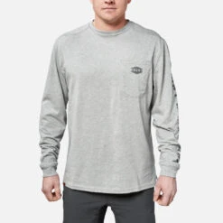 'Brunt' Men's Pocket T Shirt - Lt. Grey Heather -Travs Outfitter Store Screenshot2024 04 04at2.47.12PM