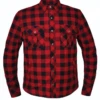 'Unik' Men's Flannel Armored Riding Shirt - Red / Black