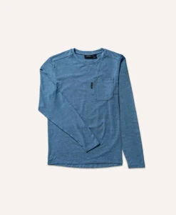 'Truewerk' Men's Tech Pocket Long Sleeve Tee - Heathered Flint