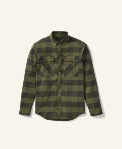 'Truewerk' Men's Tech Flannel - Olive Checkered