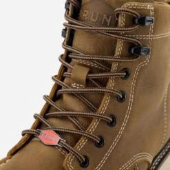 'Brunt' Men's Marin 6" Welted Unlined Comp - Dark Tan -Travs Outfitter Store USAMarinUnlinedCTLEDTanLaces