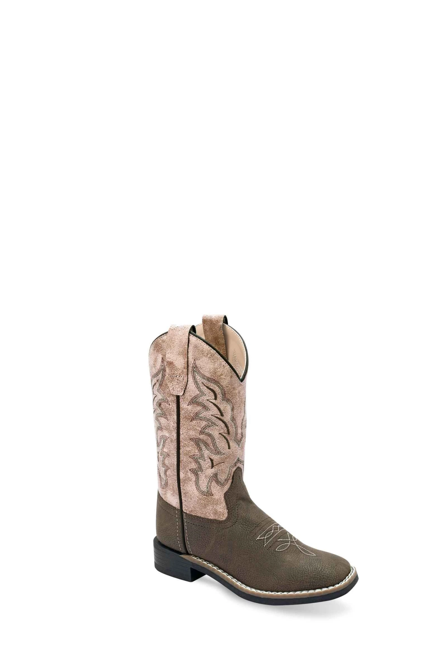 'Old West' Children's Western Square Toe - Brown / Vintage Pink (Sizes 8.5C-3Y) 1 'Old West' Children's Western Square Toe - Brown / Vintage Pink (Sizes 8.5C-3Y)