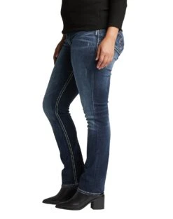 'Silver Jeans' Women's Suki Mid Rise Straight Leg - Dark Indigo (Ext. Sizes)