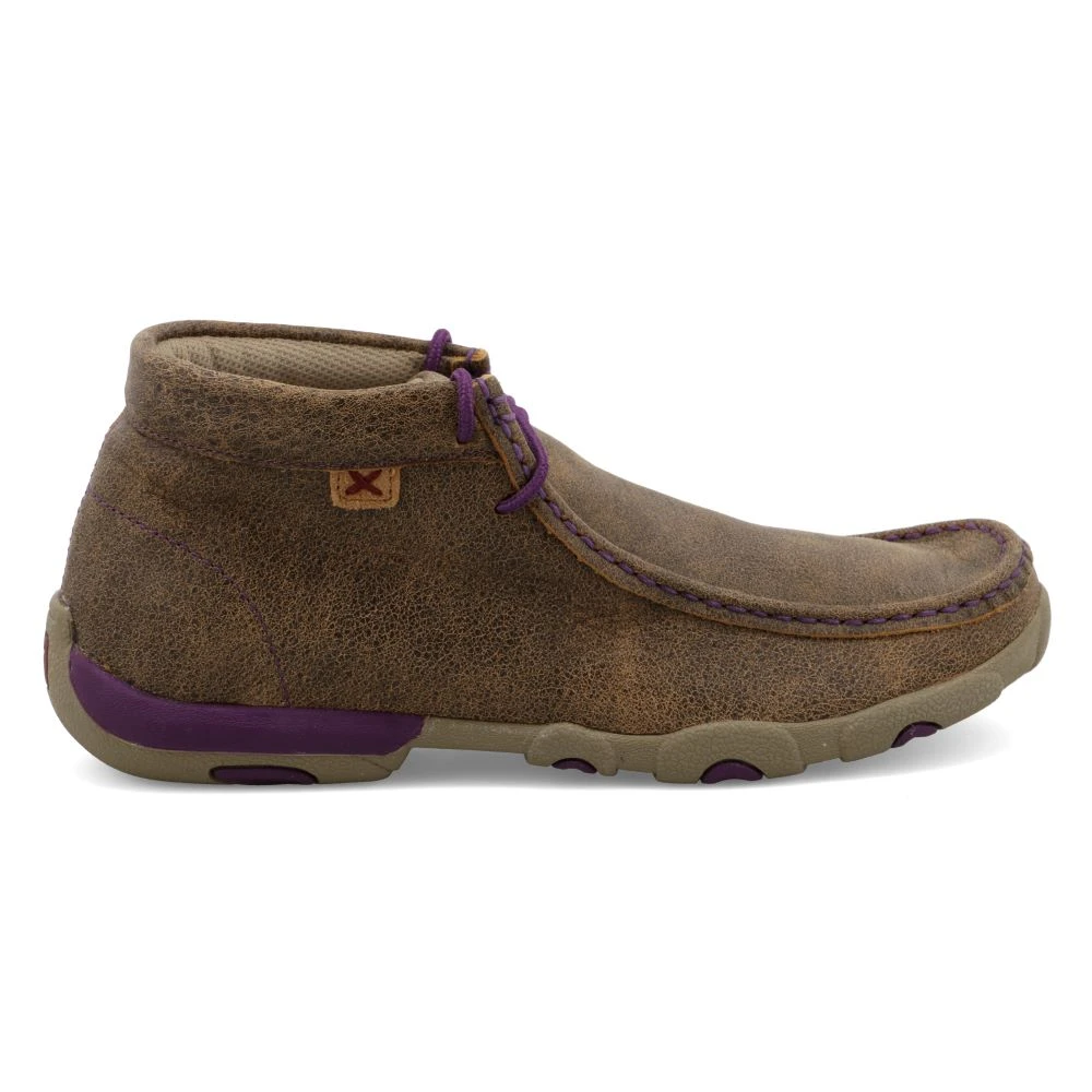 'Twisted X' Women's Driving Moccasin - Bomber / Tan / Purple 1 'Twisted X' Women's Driving Moccasin - Bomber / Tan / Purple