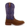 'Twisted X' Women's 11" Tech X Western Square Toe - Distressed Saddle / Iris