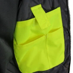 'GSS' Men's Class 3 Hi-Vis Premium ONYX PRIMALOFT 3-in-1 Winter Bomber - Lime Jacket - Lime -Travs Outfitter Store gss 8511 onyx series class 3 thermal 3 in 1 ripstop bomber jacket inner pocket 7