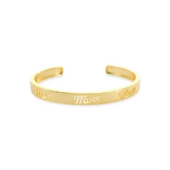 'OMG Bling' Women's Mom Cuff Bracelet - Gold