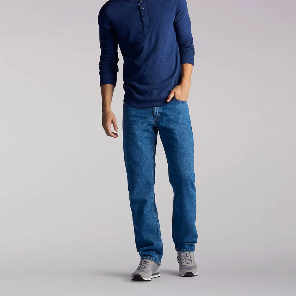 'Lee' Men's Regular Fit Straight Leg Jeans - Pepper Stone 1 'Lee' Men's Regular Fit Straight Leg Jeans - Pepper Stone