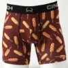 'Cinch' Men's 6" Corn Dog Boxer Briefs - Burgundy