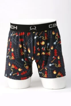 'Cinch' Men's 5" Firehose Boxer Briefs - Navy