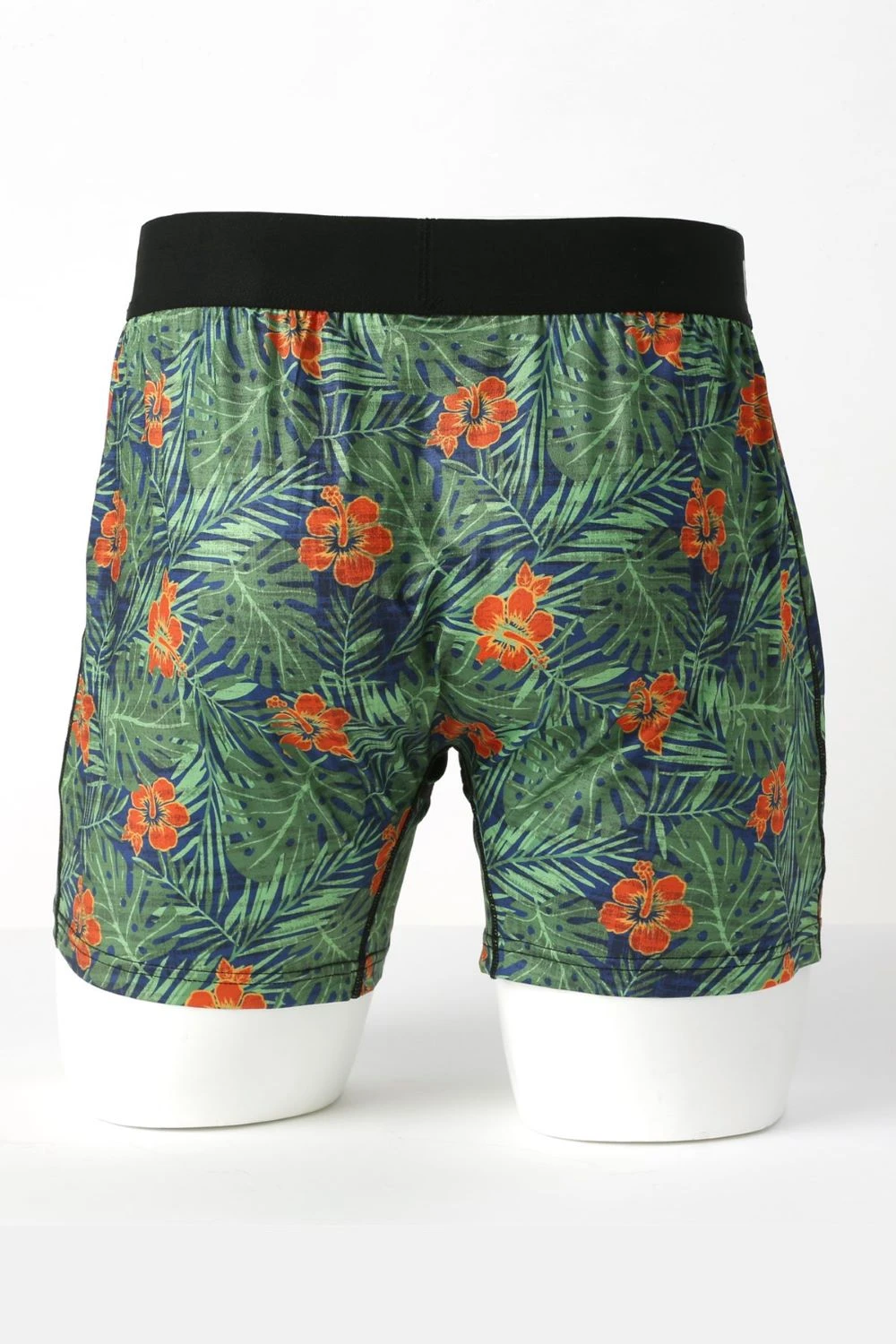 'Cinch' Men's 6" Hawaiian Boxer Brief - Blue 2 'Cinch' Men's 6" Hawaiian Boxer Brief - Blue - Image 2