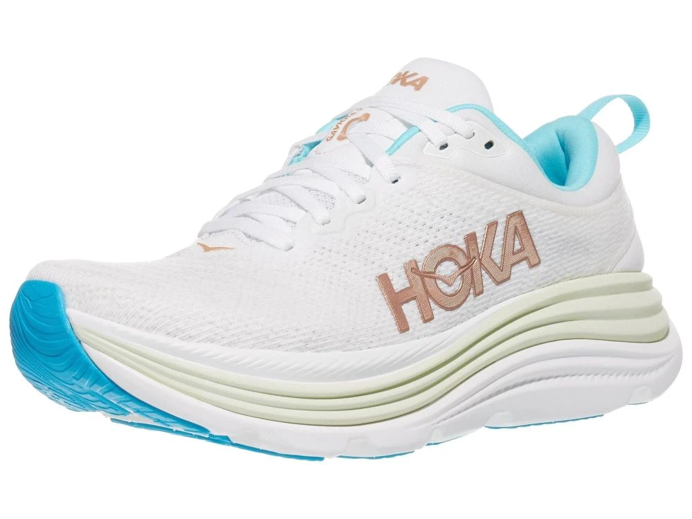 'HOKA' Women's Gaviota 5 - Frost / Rose Gold 4 'HOKA' Women's Gaviota 5 - Frost / Rose Gold - Image 4