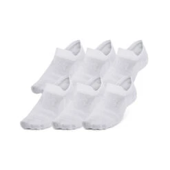 'Under Armour' Unisex Essential Ultra 6 Pack Socks - White
