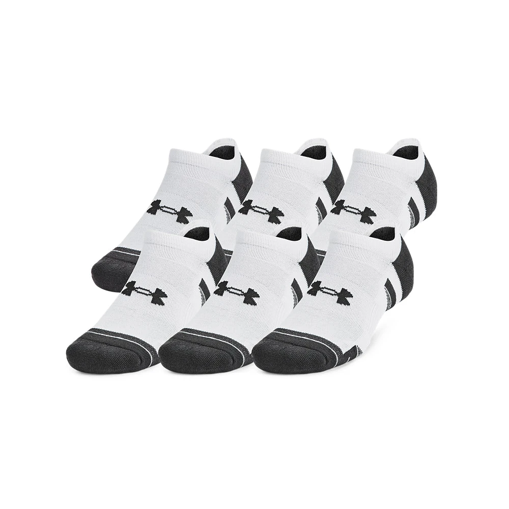 'Under Armour' Performance Tech 6 PK Crew No Show - White 1 'Under Armour' Performance Tech 6 PK Crew No Show - White