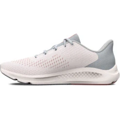 'Under Armour' Women's Charged Pursuit 3 Big Logo - White / Halo Gray / Pink Fizz -Travs Outfitter Store s7.3026523 101 A