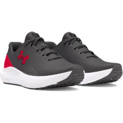 'Under Armour' Men's Charged Surge 4 - Castlerock / Red -Travs Outfitter Store s7.3027000 107 PAIR