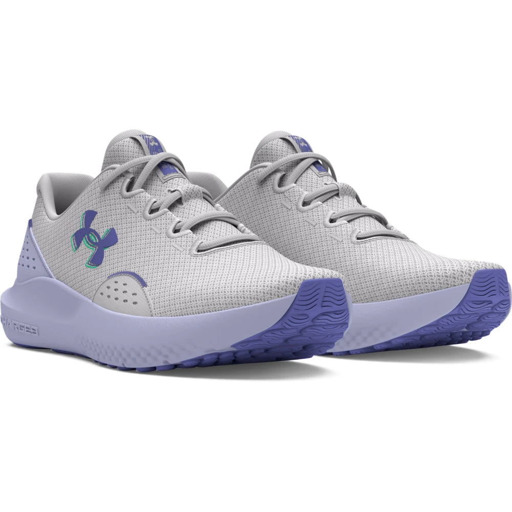 'Under Armour' Women's Charged Surge 4 - Halo Grey / Celeste / Starlight 4 'Under Armour' Women's Charged Surge 4 - Halo Grey / Celeste / Starlight - Image 4