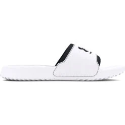 'Under Armour' Men's Ignite Select Slide Sandal - White / White / Black -Travs Outfitter Store s7.3027219 100 DETAIL5