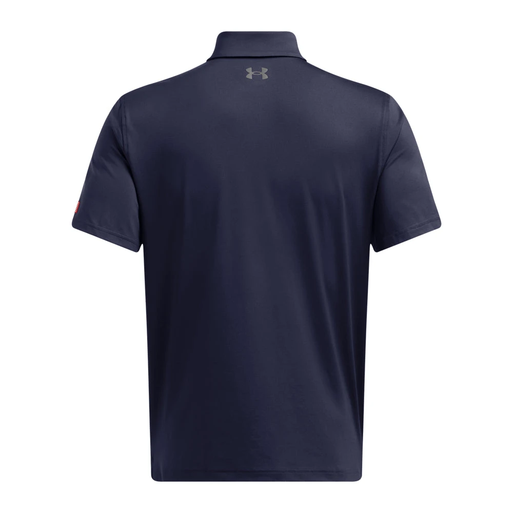 'Under Armour' Men's T2G Freedom Polo - Midnight Navy 2 'Under Armour' Men's T2G Freedom Polo - Midnight Navy - Image 2