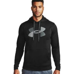 'Under Armour' Men's Armour Fleece® Big Logo Hoodie - Black / Pitch Gray