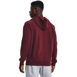 'Under Armour' Men's Rival Fleece Big Logo Hoodie - Chestnut Red / Onyx White -Travs Outfitter Store s7.V5 1357093 690 BC