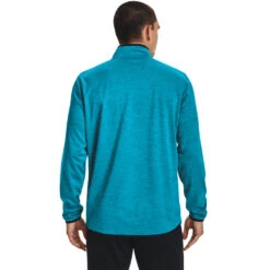 'Under Armour' Men's 1/2 Zip Fleece - Blue Topaz / Black -Travs Outfitter Store s7.V5 1357145 431 BC