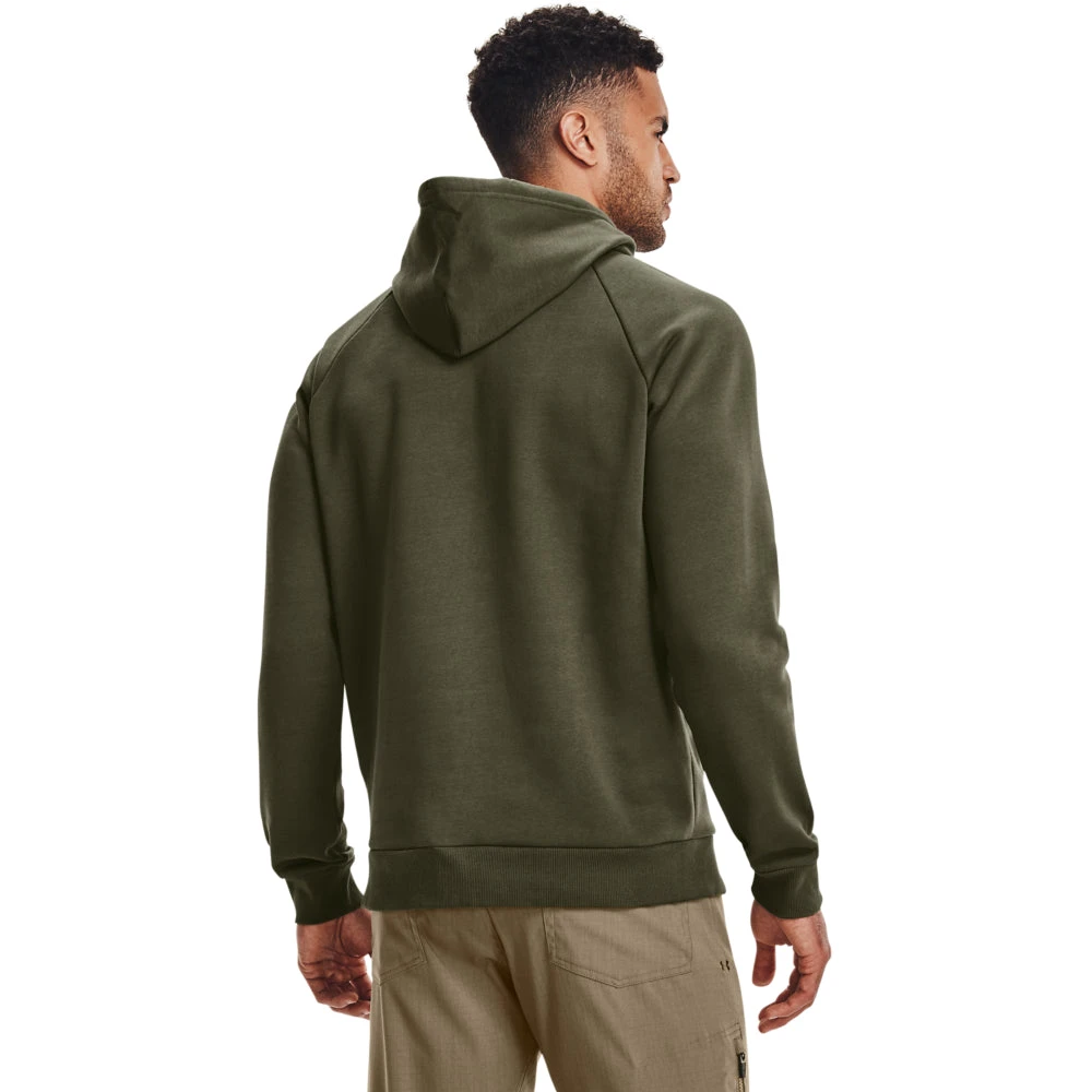 'Under Armour' Men's Rival Fleece Antler Hoodie - Marine OD Green 3 'Under Armour' Men's Rival Fleece Antler Hoodie - Marine OD Green - Image 3