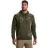 'Under Armour' Men's Rival Fleece Antler Hoodie - Marine OD Green