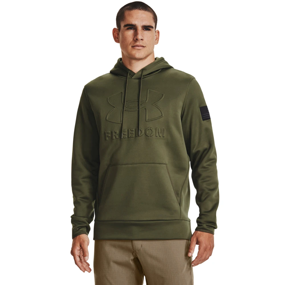 'Under Armour' Men's Freedom Emboss Hoodie - Marine OD Green 1 'Under Armour' Men's Freedom Emboss Hoodie - Marine OD Green