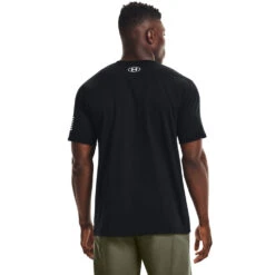 'Under Armour' Men's Freedom Logo T-Shirt - Black / White -Travs Outfitter Store s7.V5 1370811 001 BC