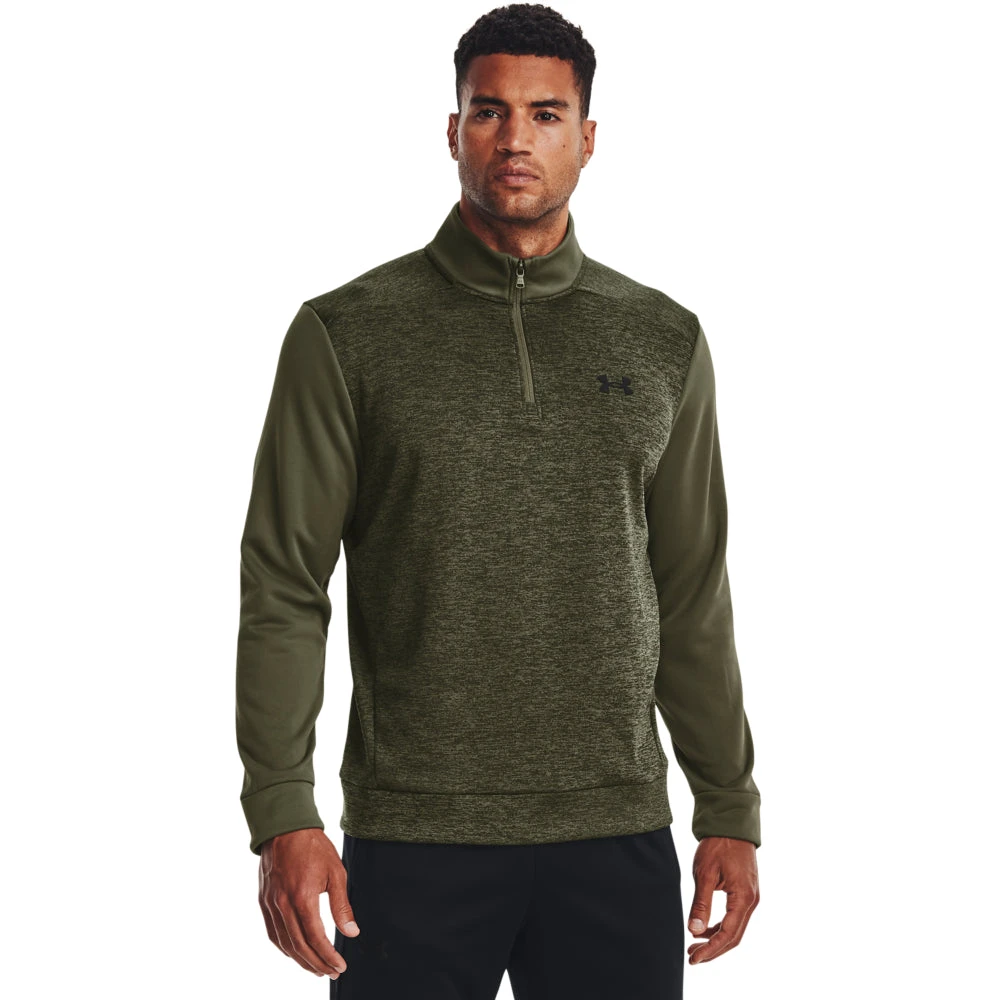 'Under Armour' Men's Fleece Twist 1/4 Zip - Marine OD Green / Black 1 'Under Armour' Men's Fleece Twist 1/4 Zip - Marine OD Green / Black