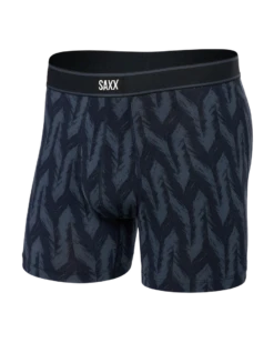 'Saxx' Men's Daytripper Comfort Stretch Boxer Briefs - Ikat Chevron Deep Navy