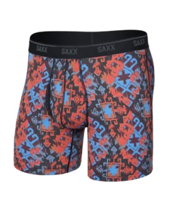 'Saxx' Men's Quest Quickdry Boxer Briefs - Heritage Weave Mutli