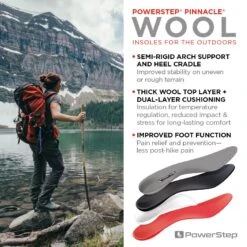 'Powerstep' Pinnacle Journey Wool Insoles 15 'Powerstep' Pinnacle Journey Wool Insoles -Travs Outfitter Store wool infog